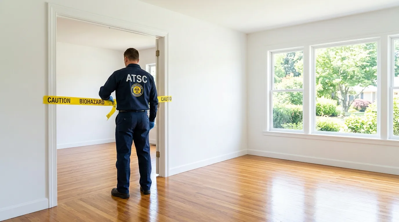 Certified biohazard cleanup crew performing Crime Scene Cleanup in Manchester